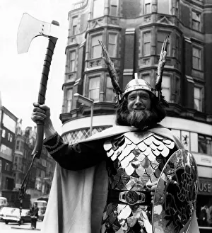 The 'Guizer Jarl', or Viking Chieftain, Mr Willie Peterson pictured outside The 'Guizer Jarl', or Viking Chieftain, Mr Willie Peterson pictured outside