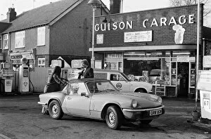 Images Dated 19th February 1975: Gulson Garage, West Midlands. 19th February 1975