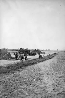 Gun crews of the Royal Horse Artillery seen here waiting beside their guns in Northern Gun crews of the Royal Horse Artillery seen here waiting beside their guns in Northern