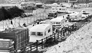 Some gypsy families settle in Throckley in August 1978