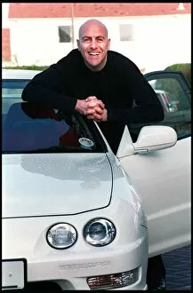 Images Dated 14th December 1998: Hairdresser Phillip Politti with his Honda Integra Type R car December 1998