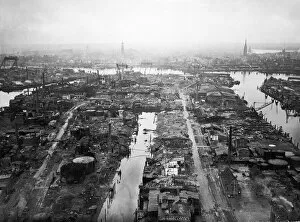 00492 Gallery: Hamburg on the day of its surrender-May 3 1945. Picture Shows three minutes after