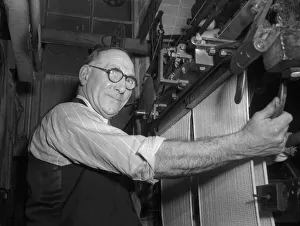 A handframe knitter seen here at work at The Shawl Factory of GH Hurt A handframe knitter seen here at work at The Shawl Factory of GH Hurt