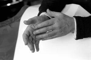 The hands of Yehudi Menuhin, the world famous violinist The hands of Yehudi Menuhin, the world famous violinist