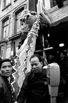 Images Dated 16th February 1975: Happy Chinese New Year. Soho, London. February 1975 75-00920-007