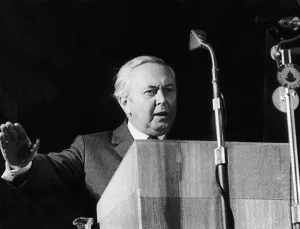 00155 Gallery: Harold Wilson Ex Labour British Prime Minister speaking at a Labour Party Conference at