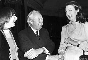Images Dated 23rd May 1977: Harold Wilson with Gemma Jones the most promising new female actor of the year