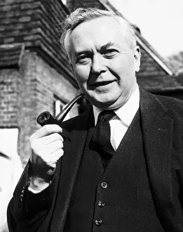 00155 Gallery: Harold Wilson MP smoking his pipe 1964