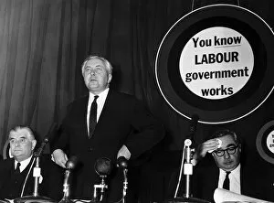 00155 Gallery: Harold Wilson Prime Minister and George Brown (R) at a Labour Party Confrence 1966