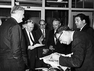 00155 Gallery: Harold Wilson Prime Minister on a visit to the Daily Mirror 1965