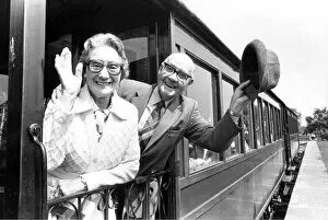 Bill Harrison and wife Jeanne on the first all day service by Tanfield Railway from a new