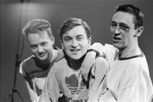 Harry Enfield with Paul Whitehouse and Charles Higson 17th April 1988 Harry Enfield with Paul Whitehouse and Charles Higson 17th April 1988