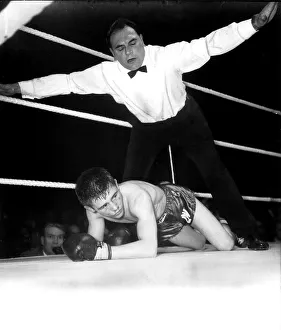 Harry Gibbs counts out a battered Lennie Williams Aug 1981 in the 6th round of his Royal Harry Gibbs counts out a battered Lennie Williams Aug 1981 in the 6th round of his Royal