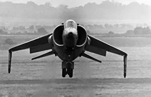 A Hawker Siddeley Kestrel aircraft of the Royal Air Force in flight at a press day in A Hawker Siddeley Kestrel aircraft of the Royal Air Force in flight at a press day in