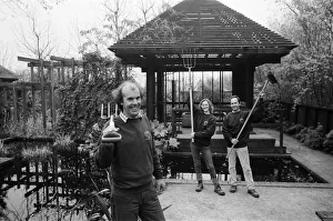 Head gardener Mr Brian Gilbride celebrates the success of Telford in the 1989 Britain in Head gardener Mr Brian Gilbride celebrates the success of Telford in the 1989 Britain in