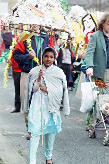 Images Dated 25th March 1991: Heading off in the procession... Khushi Ka Mela, a festival of Asian arts