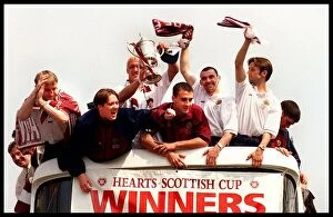 Images Dated 17th May 1998: Heart of Midlothian footballers l to r: John Robertson, Jim Hamilton, Gary Locke