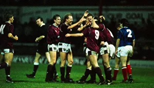 00229 Gallery: Hearts versus Rangers Scottish Premier League football Hearts players celebrate