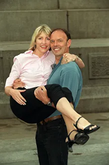 Heather Mills with fiance Chris Terrill July 1999 outside Trafalgar square Heather Mills with fiance Chris Terrill July 1999 outside Trafalgar square