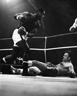 Heavyweight bout between Jim Fletcher and Brian London at Liverpool Stadium, Merseyside Heavyweight bout between Jim Fletcher and Brian London at Liverpool Stadium, Merseyside