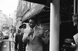 Heavyweight champion of the world, George Foreman in London Heavyweight champion of the world, George Foreman in London