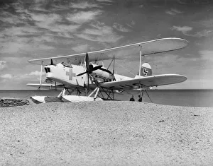 Heinkel 59 seaplane bearing red crosses shot down by Pilot Officer J Heinkel 59 seaplane bearing red crosses shot down by Pilot Officer J