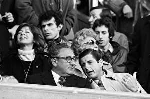 Henry Kissinger watching a football match. Chelsea v Wolverhampton Wanderers Henry Kissinger watching a football match. Chelsea v Wolverhampton Wanderers