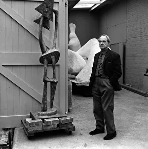 Henry Moore Print: Studio Scene May 1963. Art Prints, Posters