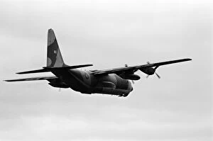 A Hercules of RAF Transport Command seen here at the Tees Valley Airshow