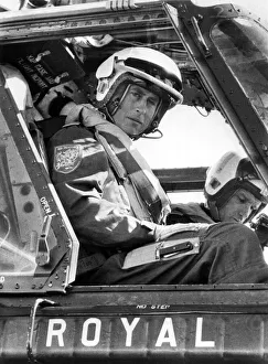 High Flyer Prince Charles at the controls of a helicopter in September 1974 during his High Flyer Prince Charles at the controls of a helicopter in September 1974 during his