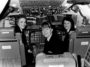 Three high-flying women started work with their heads in the clouds yesterday as British Three high-flying women started work with their heads in the clouds yesterday as British