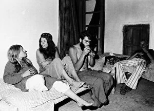 Images Dated 9th August 1971: Hippies in hotel room in Kabul