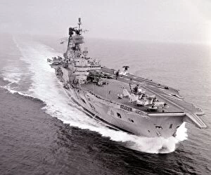 Images Dated 10th May 1970: HMS Ark Royal in the English Channel after a 30 million pounds refit may 1970