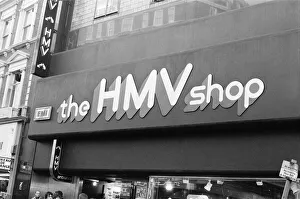 The HMV Shop, Oxford Street, London, 31st December 1977. His Masters Voice The HMV Shop, Oxford Street, London, 31st December 1977. His Masters Voice