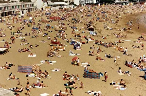 Holiday Beaches people laying on beach May 1992 Holiday Beaches people laying on beach May 1992