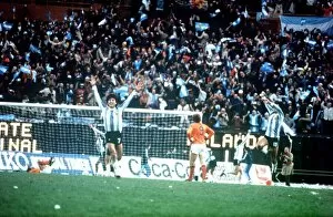 Holland v Argentina World Cup Final 1978 Argentina celebrate Mario Kempes