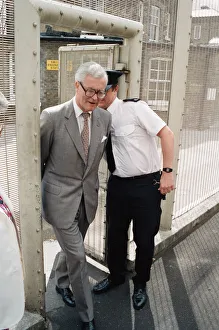 Home Secretary Douglas Hurd visits Brixton Prison. 1st July 1988 Home Secretary Douglas Hurd visits Brixton Prison. 1st July 1988