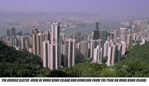 Images Dated 11th June 1996: Hong Kong island and Kowloon from the peak