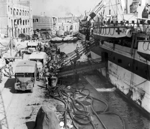 The hospital carrier ship St David arrives in Malta bearing casuaties of the conflict in The hospital carrier ship St David arrives in Malta bearing casuaties of the conflict in