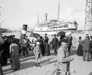 The Hospital Ship Asturias seen here leaving the French Channel port of Le Harve for The Hospital Ship Asturias seen here leaving the French Channel port of Le Harve for