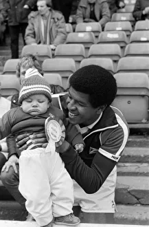 Howard Gayle, Birmingham City football player with mascot Glen Bennett, St Andrews Howard Gayle, Birmingham City football player with mascot Glen Bennett, St Andrews