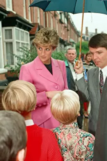 Images Dated 12th October 1993: HRH The Princess of Wales at Edwards Trust in Edgbaston
