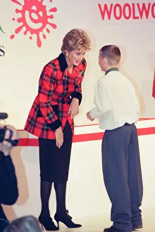 Images Dated 10th November 1993: HRH The Princess of Wales, Princess Diana, attends and presents awards at the Barnado'