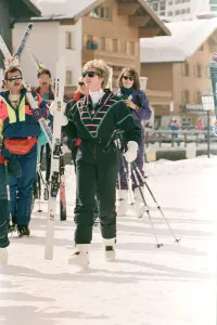 Images Dated 30th March 1992: HRH The Princess of Wales, Princess Diana, on her skiing holiday at The Austrian Ski
