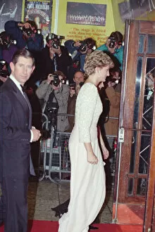 Images Dated 7th December 1992: HRH The Princess of Wales, Princess Diana, with her husband Prince Charles arrive at The