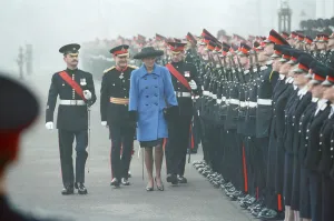 Images Dated 14th December 1990: HRH The Princess of Wales, Princess Diana, at The Royal Military Academy, Sandhurst