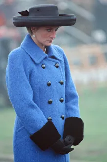 Images Dated 14th December 1990: HRH The Princess of Wales, Princess Diana, at The Royal Military Academy, Sandhurst