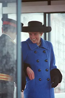 Images Dated 14th December 1990: HRH The Princess of Wales, Princess Diana, at The Royal Military Academy, Sandhurst