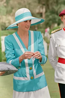 Images Dated 15th May 1992: HRH The Princess of Wales, Princess Diana, visits the Heliopolis War Cemetery in