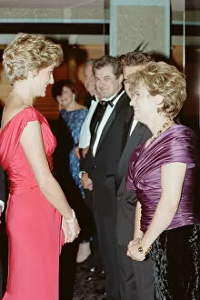 Images Dated 24th September 1992: HRH The Princess of Wales, Princess Diana, at Odeon Cinema in London to attend